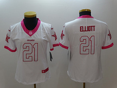Women White Pink Limited Rush jerseys-002